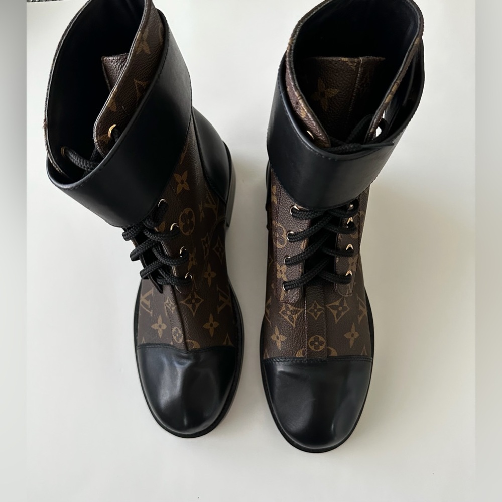Louis Vuitton Brown and Black Monogram Boots - Picture 6 of 11
